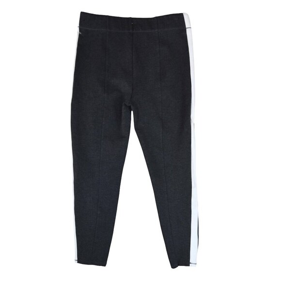 Abercrombie & Fitch Track Leggings L Gray White Side Stripe Modern Slim Joggers - Picture 2 of 8